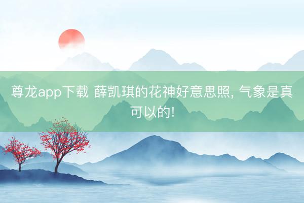 尊龙app下载 薛凯琪的花神好意思照， 气象是真可以的!