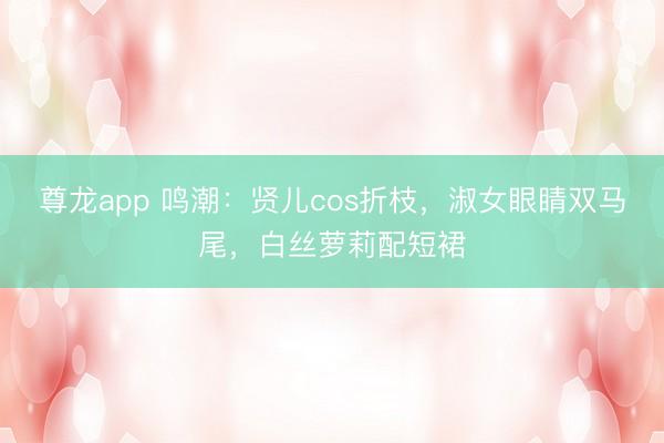 尊龙app 鸣潮：贤儿cos折枝，淑女眼睛双马尾，白丝萝莉配短裙