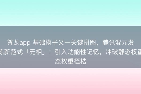 尊龙app 基础模子又一关键拼图，腾讯混元发布磨练新范式「无相」：引入功能性记忆，冲破静态权重桎梏