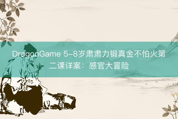 DragonGame 5-8岁肃肃力锻真金不怕火第二课详案：感官大冒险