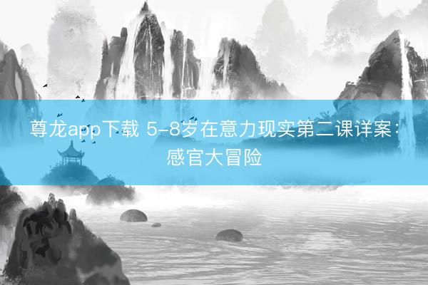 尊龙app下载 5-8岁在意力现实第二课详案：感官大冒险