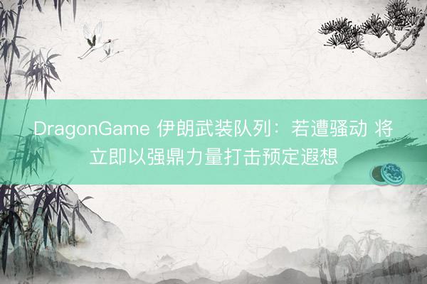 DragonGame 伊朗武装队列：若遭骚动 将立即以强鼎力量打击预定遐想